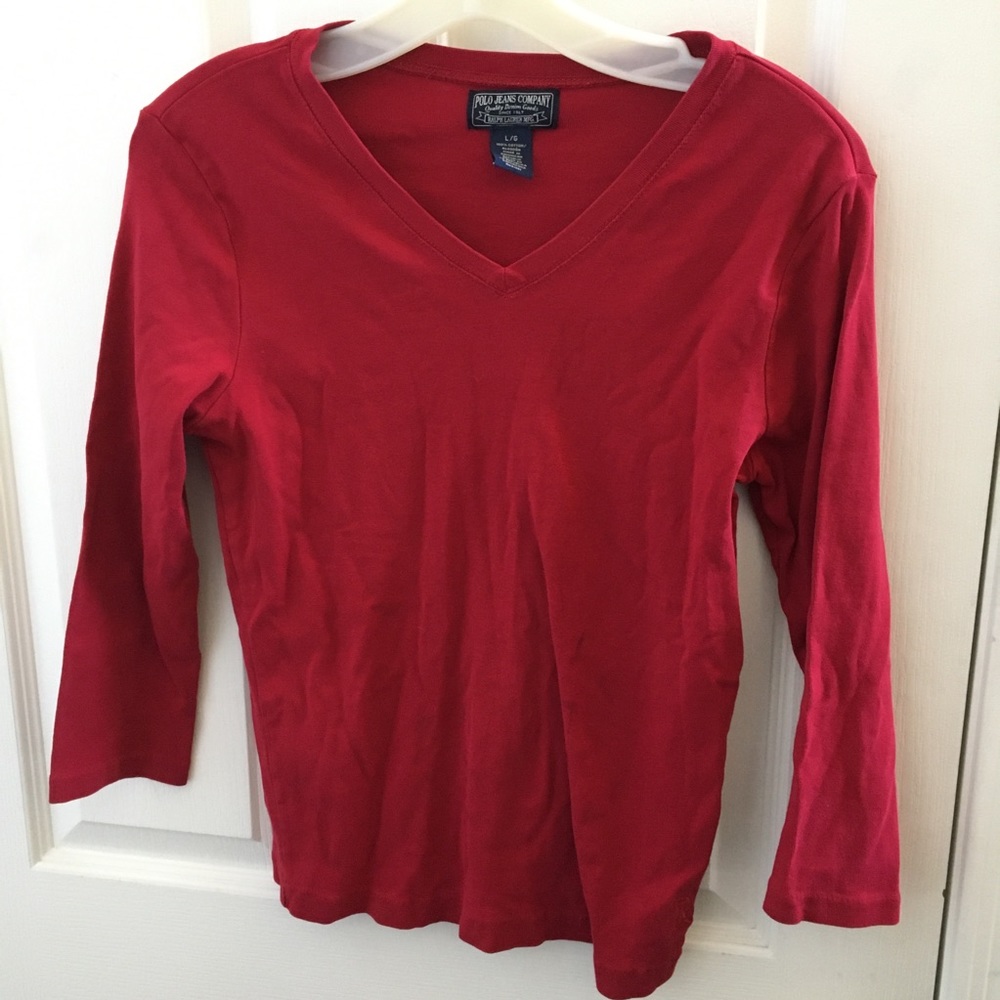 FINAL MARKDOWN Ladies polo jeans tee large